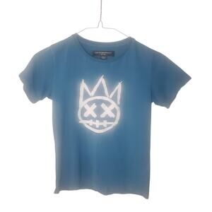 Cult of Individuality Blue White Graphic Tee streetwear preppy minimalist Boys 8